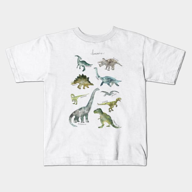 Dinosaurs Kids T-Shirt by Amy Hamilton